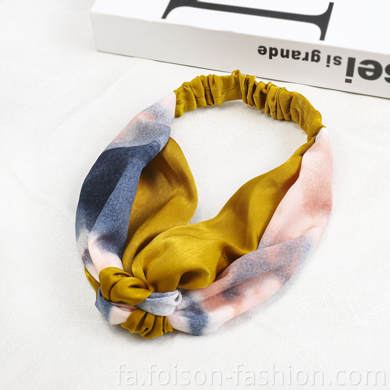 هدبندهای گلدار استوایی استوایی به سبک تعطیلات لوازم جانبی موی صلیب بند موی موری هدبند دخترانه زنانه4 Holiday Style Tropical Floral Headbands Double Color Hair Accessories Cross Hair Band Mori Girl Headband For Women4